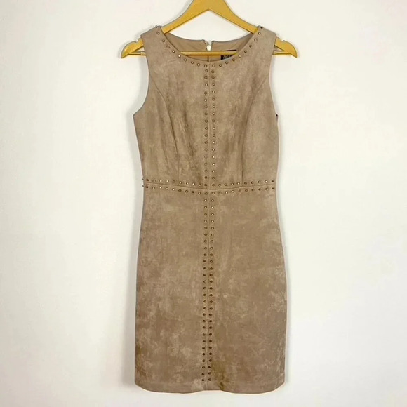 Jax Tan Suede Dress - Picture 1 of 15
